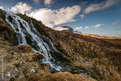 Brides Veil Waterfall and Old man of Storr , Isle of Skye , Scotland