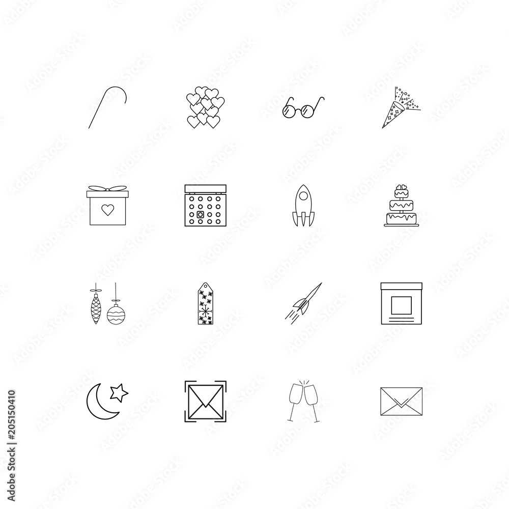 Holidays linear thin icons set. Outlined simple vector icons Holidays linear thin icons set. Outlined simple vector icons