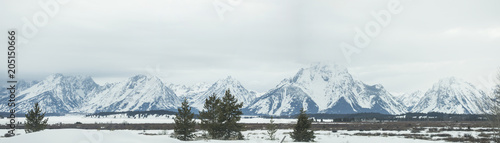 panoramic view of Grand Teton National Park, Wyoming, USA