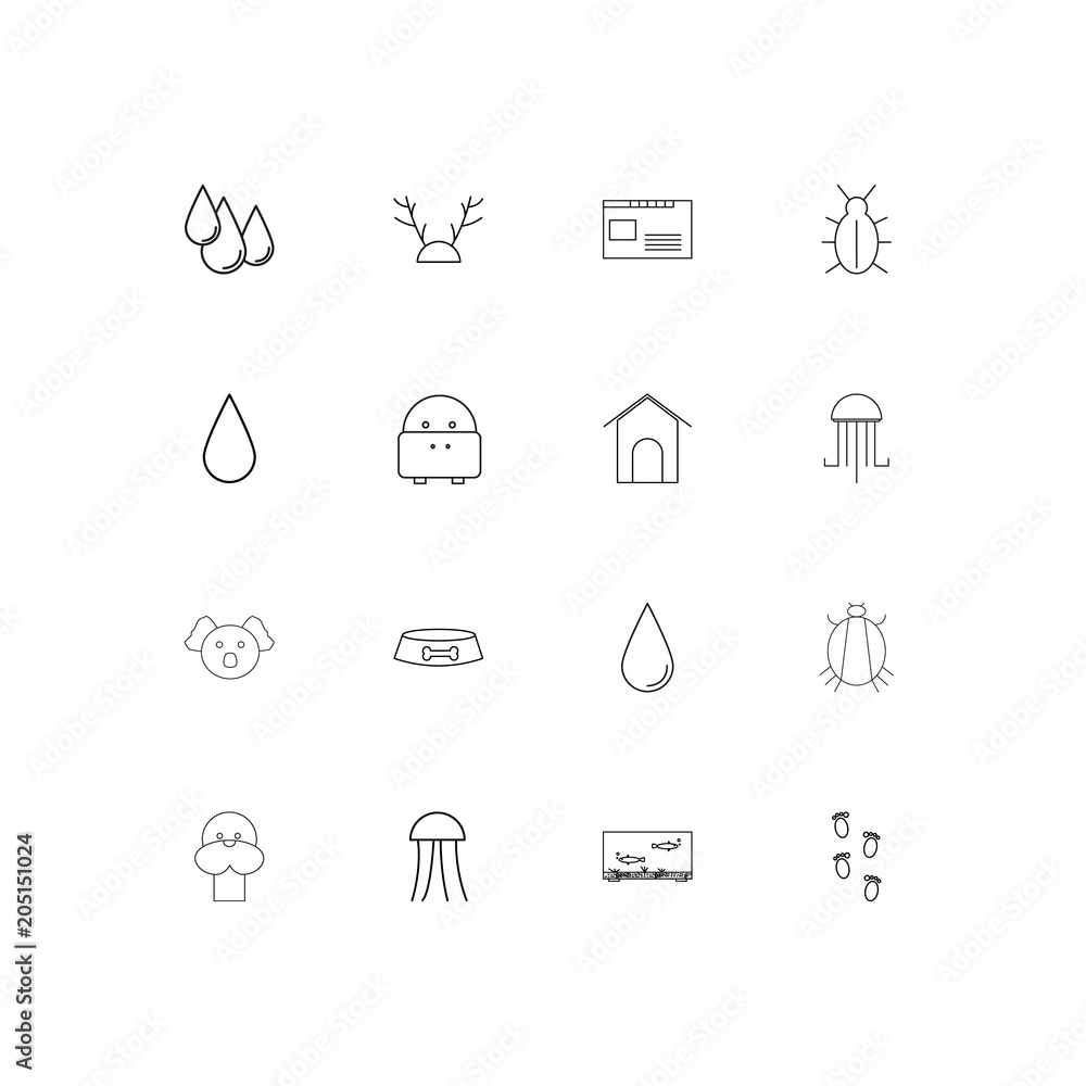 Animals linear thin icons set. Outlined simple vector icons Animals linear thin icons set. Outlined simple vector icons