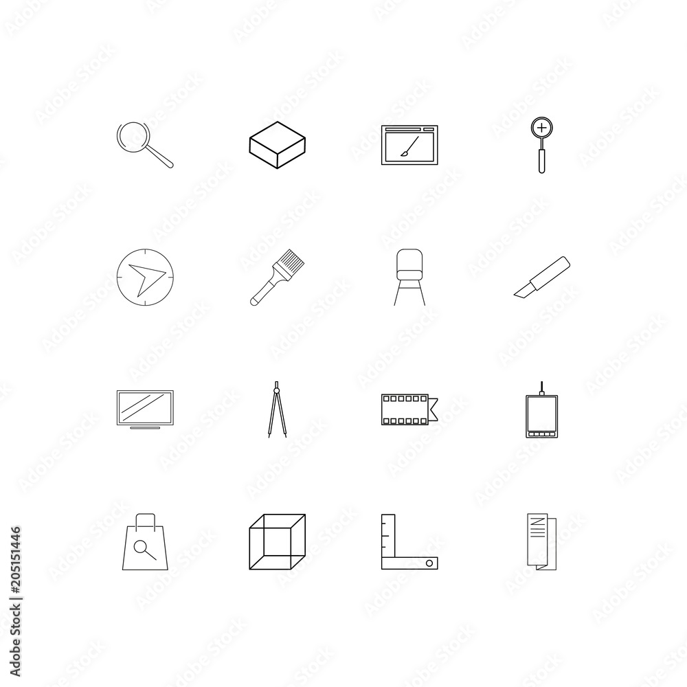Creative Process And Design linear thin icons set. Outlined simple vector icons Creative Process And Design linear thin icons set. Outlined simple vector icons