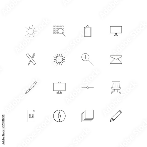 Creative Process And Design linear thin icons set. Outlined simple vector icons © Birgul