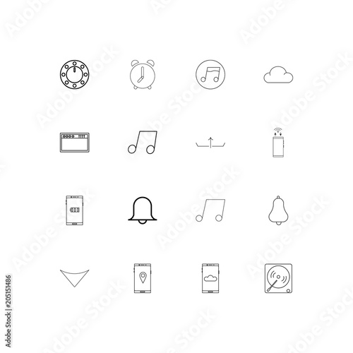 Music linear thin icons set. Outlined simple vector icons © Birgul