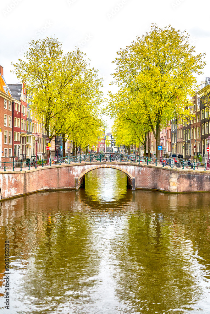 Naklejka premium Old historical Amsterdam
