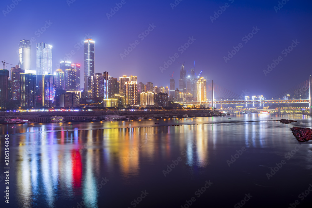 Naklejka premium Skyline of urban architectural landscape in Chongqing