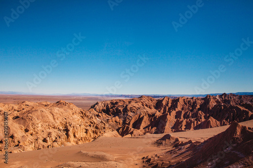 Moon Valley in Atacama Desert Chile, San Pedro geological formation