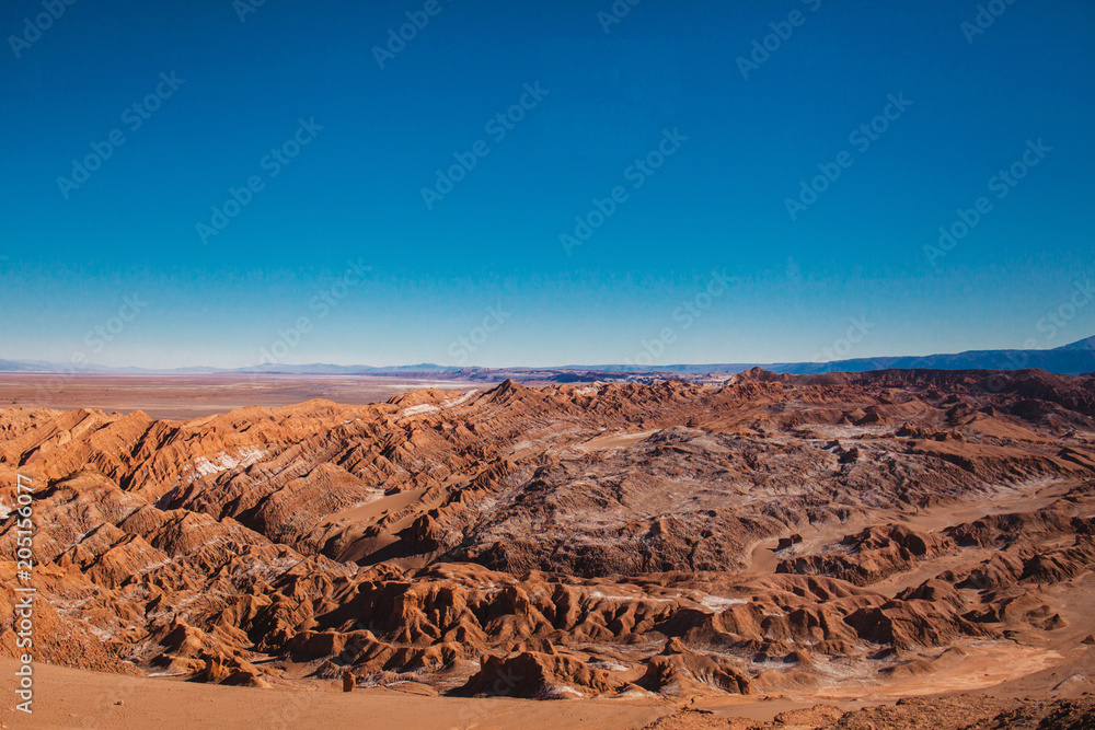 Fototapeta premium San Pedro Atacama Desert, Moon Valley in Chile, geological formation