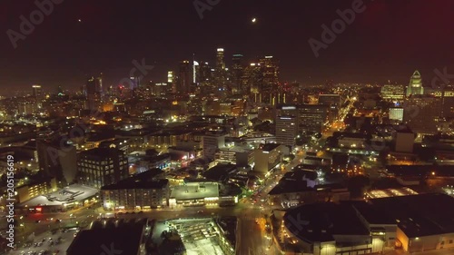 Wallpaper Mural Beautiful Aerial shot of Los Angeles, CA at night Torontodigital.ca