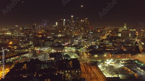 Wallpaper Mural Nighttime Aerial shot of Los Angeles Torontodigital.ca