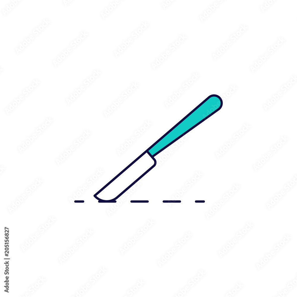 surgical knife icon. Element of simple colored web icon for mobile concept and web apps. Isolated surgical knife icon can be used for web and mobile. Premium icon surgical knife icon. Element of simple colored web icon for mobile concept and web apps. Isolated surgical knife icon can be used for web and mobile. Premium icon