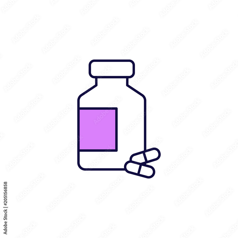 capsule medication icon. Element of simple colored web icon for mobile concept and web apps. Isolated capsule medication icon can be used for web and mobile. Premium icon