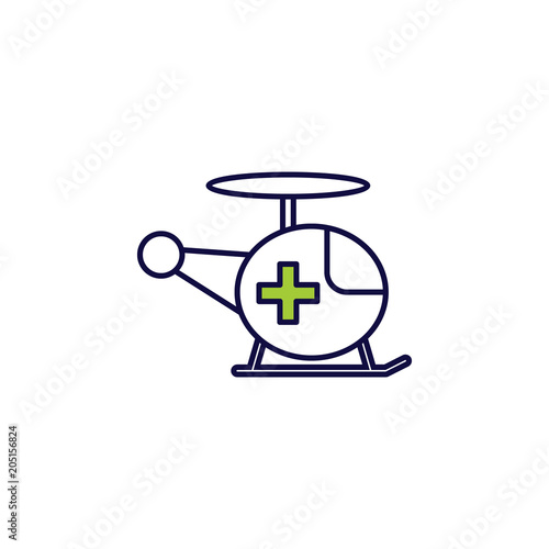 helicopter icon. Element of simple colored web icon for mobile concept and web apps. Isolated helicopter icon can be used for web and mobile. Premium icon