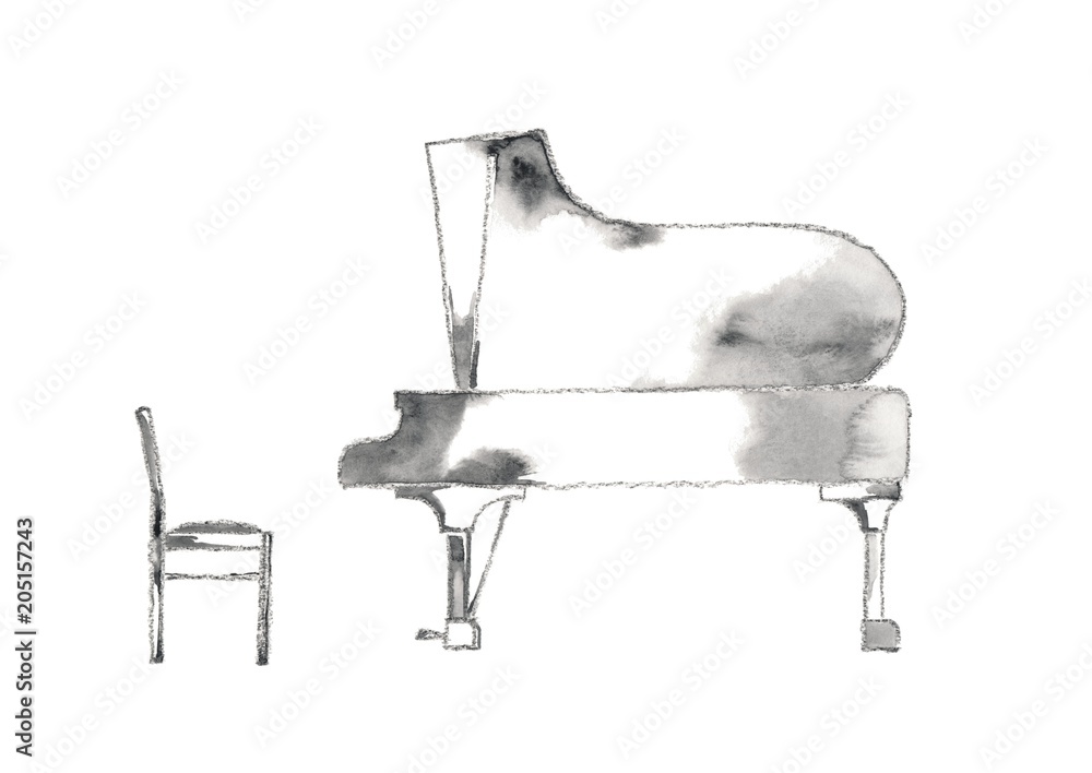 ピアノ発表会 ピアノのみ Stock イラスト Adobe Stock