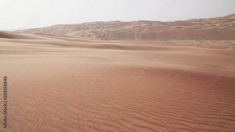 Beautiful multi-colored dunes in Rub al Khali desert United Arab Emirates stock footage video Beautiful multi-colored dunes in Rub al Khali desert United Arab Emirates stock footage video