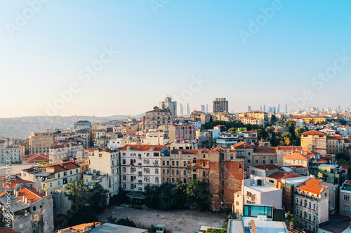 Photography Istanbul city view from Galata tower in Turkey