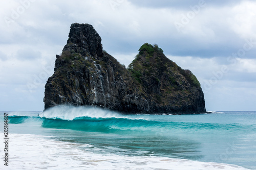 Beautiful view of the amazing Fernando de Noronha Island, a real paradise on the bralizian state of Pernambuco, Brazil