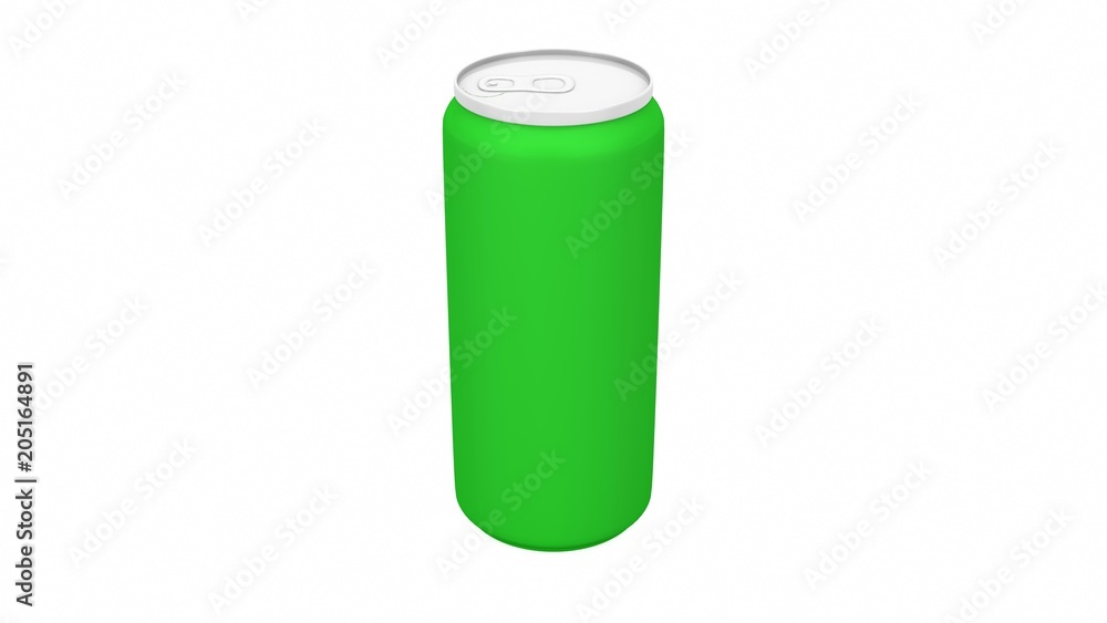Aluminum can isolated on white background. 3D rendering Aluminum can isolated on white background. 3D rendering