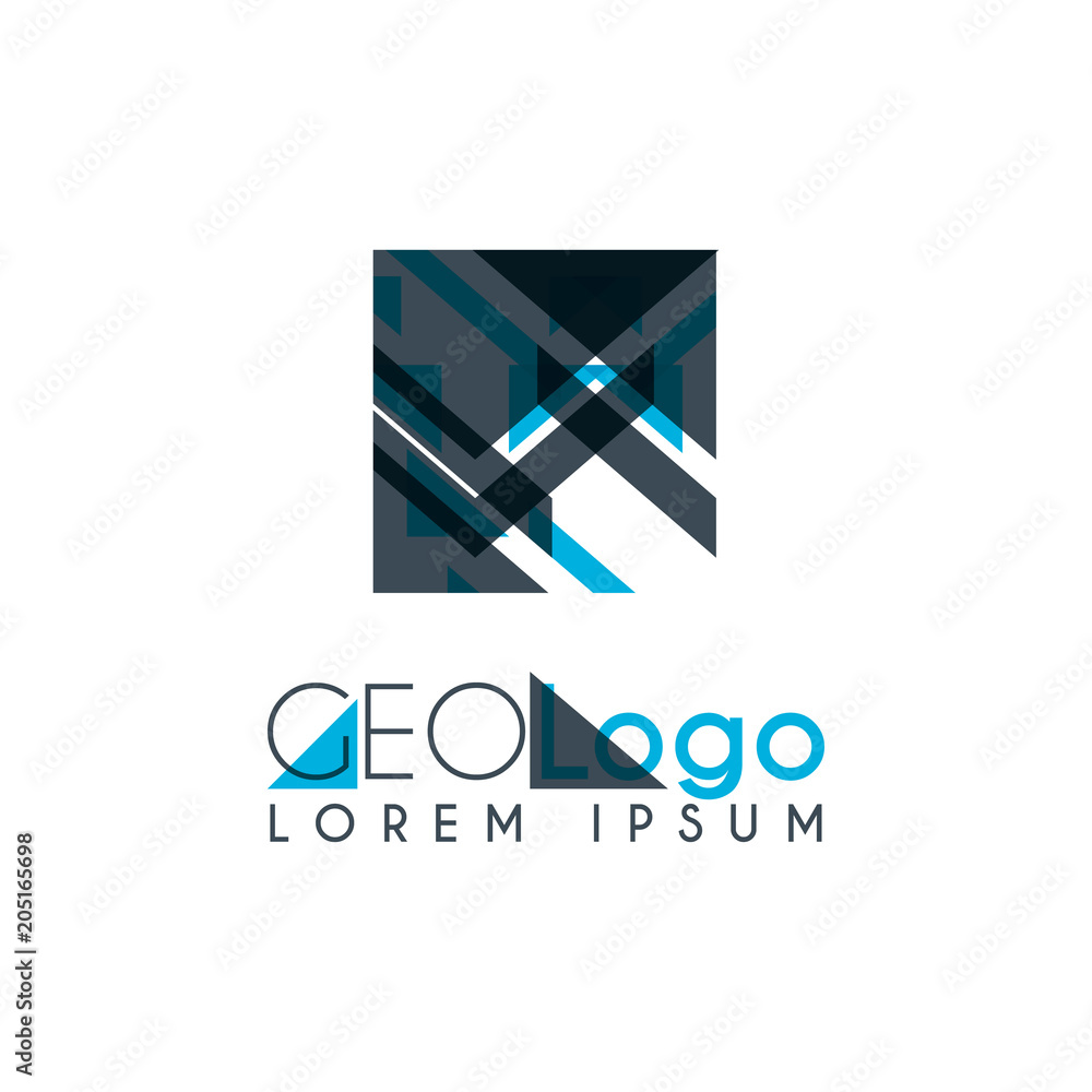 geometric logo with light blue and gray stacked for design 1.8 geometric logo with light blue and gray stacked for design 1.8