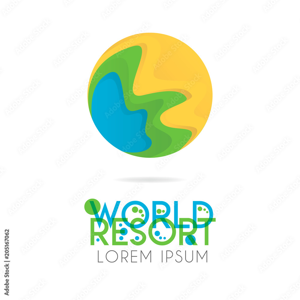 The earth logo is layered with orange, green, blue color with version to 3.7 The earth logo is layered with orange, green, blue color with version to 3.7
