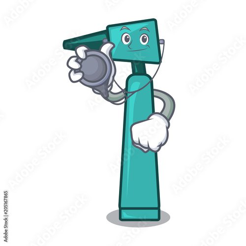 Doctor otoscope character cartoon style