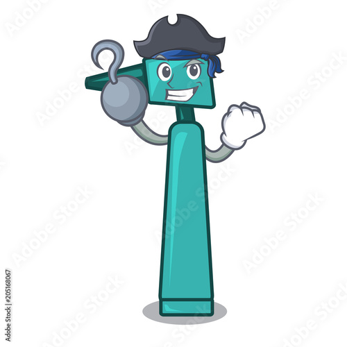 Pirate otoscope character cartoon style