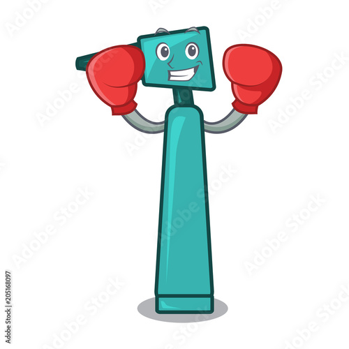 Boxing otoscope character cartoon style