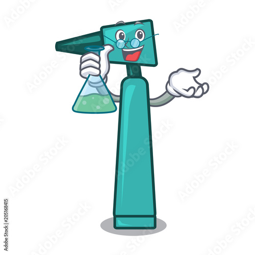 Professor otoscope character cartoon style