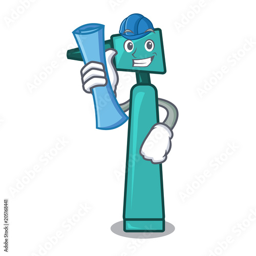 Architect otoscope character cartoon style