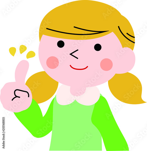 Advising girl with pigtails 1