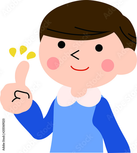 Advising boy with pigtails 2