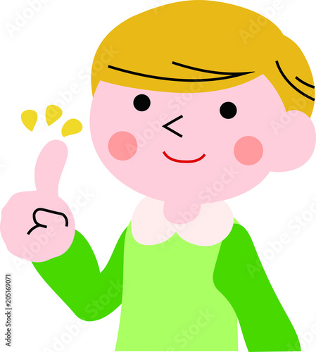 Advising boy with pigtails 1