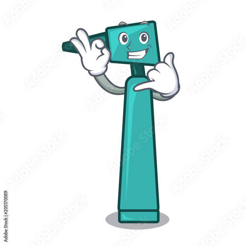 Call me otoscope mascot cartoon style