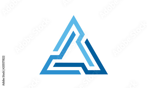 Futuristic Triangle Chain logo design inspiration