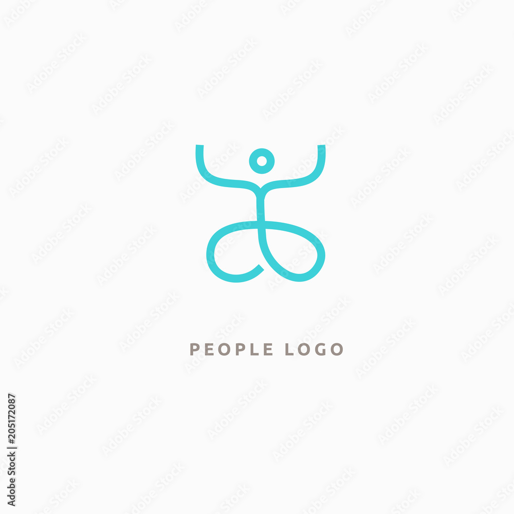Abstract athlete logo icon vector design. Gym, sports games, fitness, business, trainer vector logo Abstract athlete logo icon vector design. Gym, sports games, fitness, business, trainer vector logo