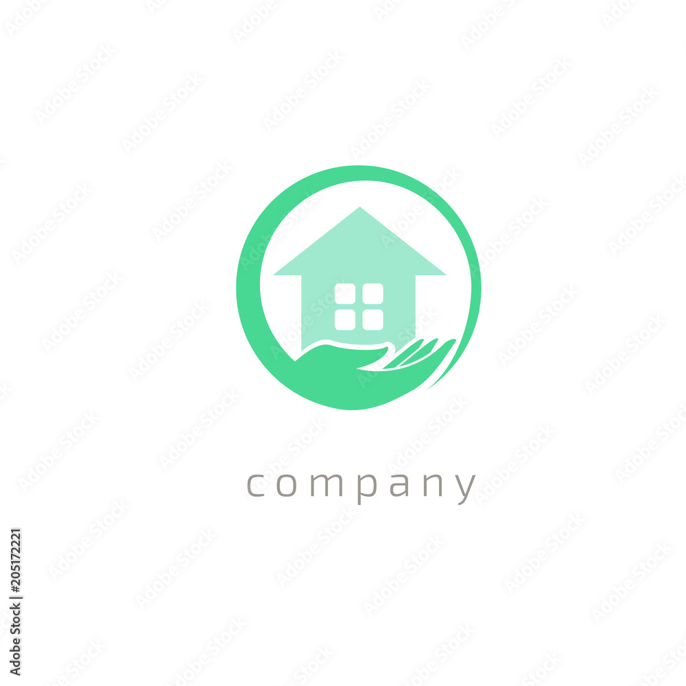 Abstract real estate agent logo icon vector design. Rent, sale of real estate vector logo, House cleaning, home security. Abstract real estate agent logo icon vector design. Rent, sale of real estate vector logo, House cleaning, home security.