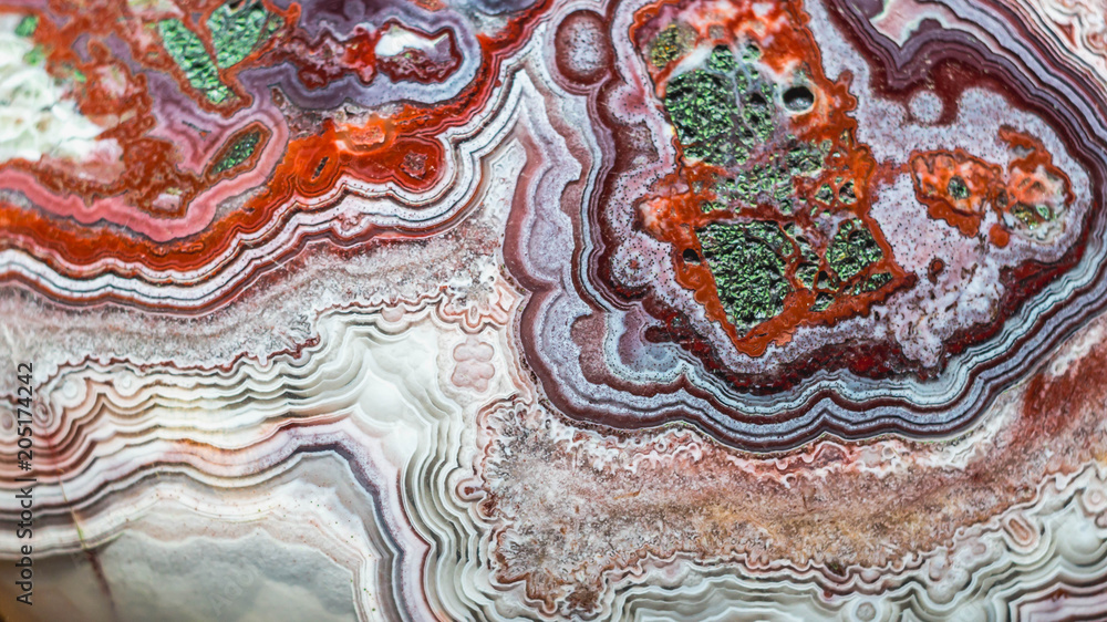 abstract pattern of agate stone. closeup detail of gemstone pattern. natural abstract geology background.