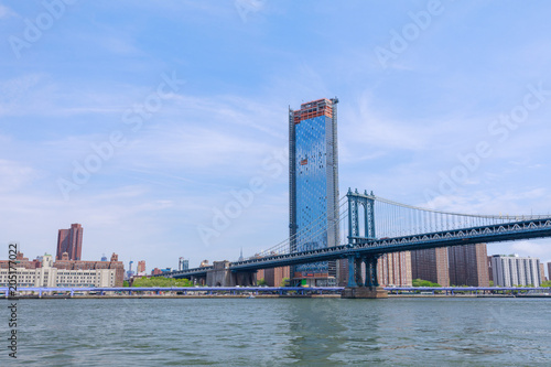 Manhattan Bridge with New York skyline