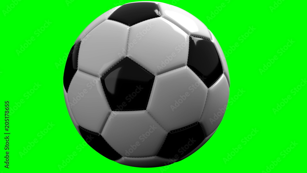 soccer ball, 4K format with green screen to put on any video soccer ball, 4K format with green screen to put on any video