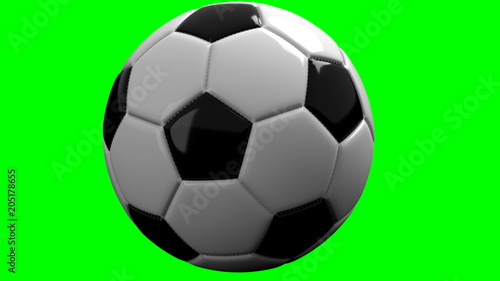 soccer ball  4K format with green screen to put on any video