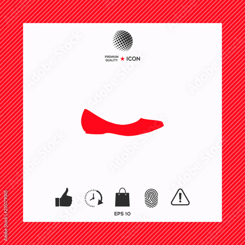 Ballerina flats - women shoe, the silhouette