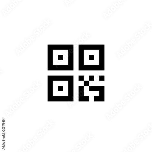 Simple digital qr code sign