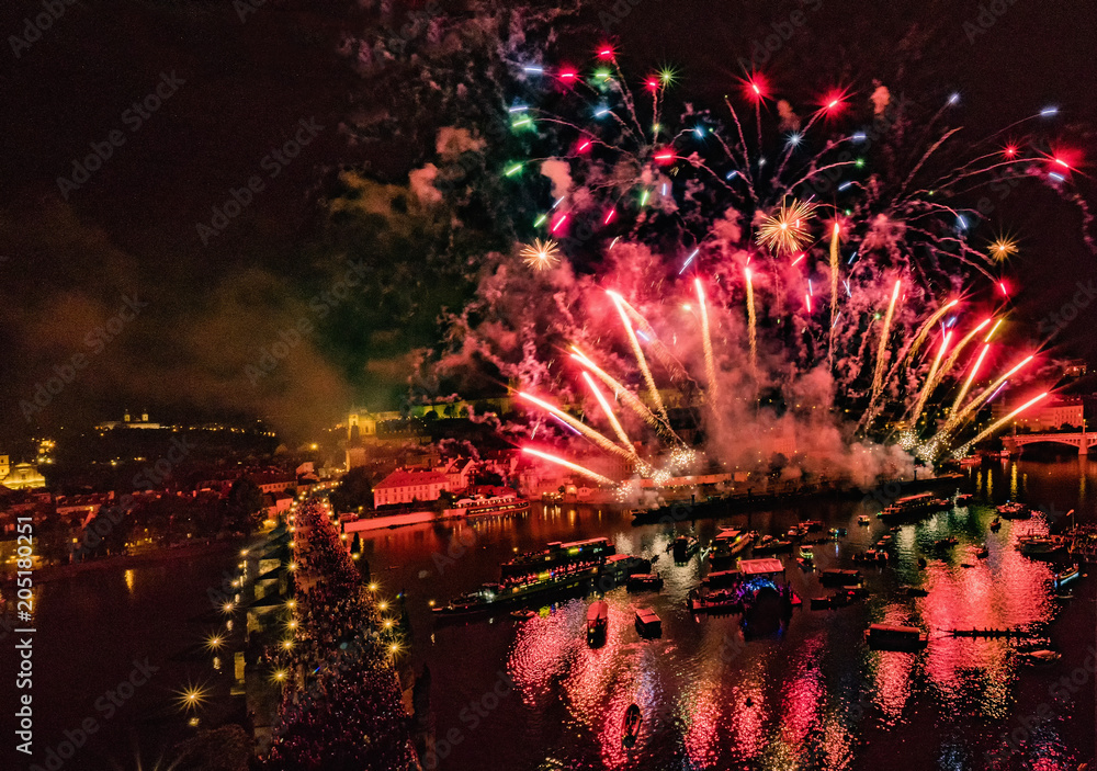 Valokuva Firework in Prague during St