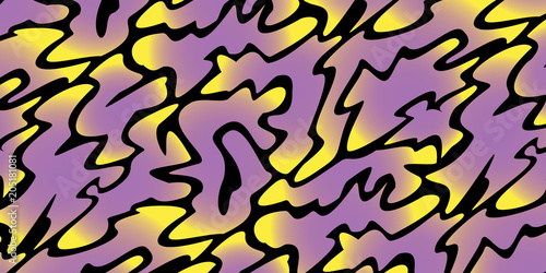 rectangular background of curved yellow lilac figures