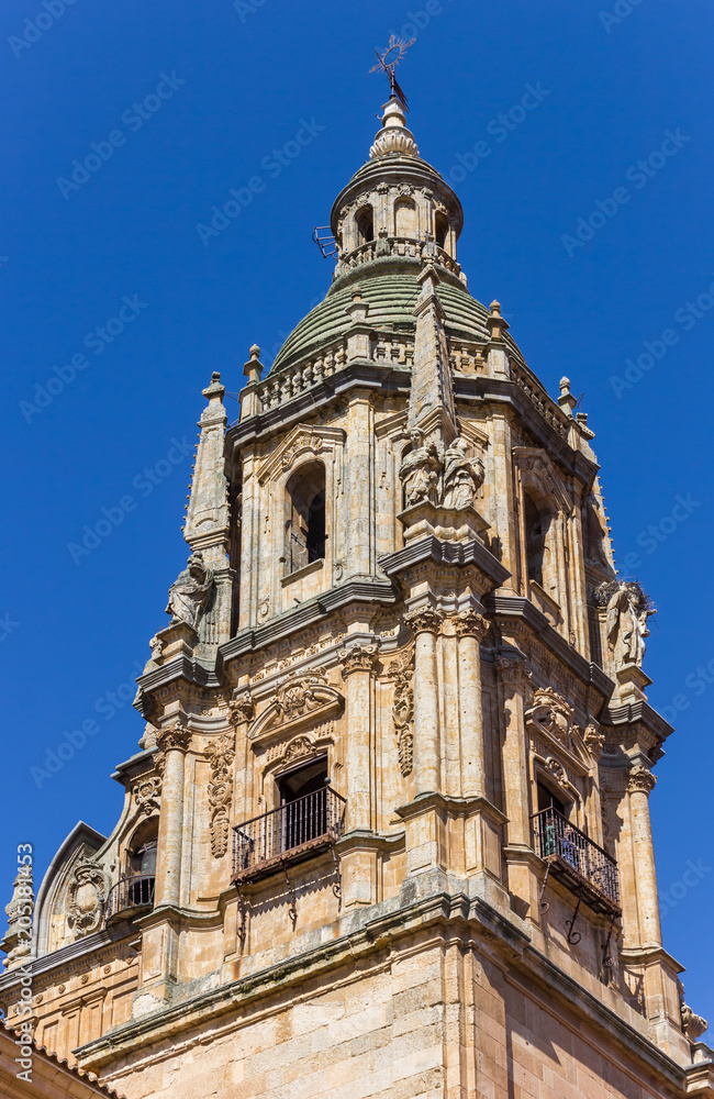 Tower of the new cathedral in Salamanca, Spain