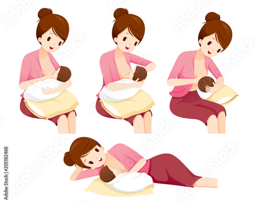 Methods And Position For Mother Breastfeeding Baby Safety, Mother’s day, Suckling, Infant, Motherhood, Innocence