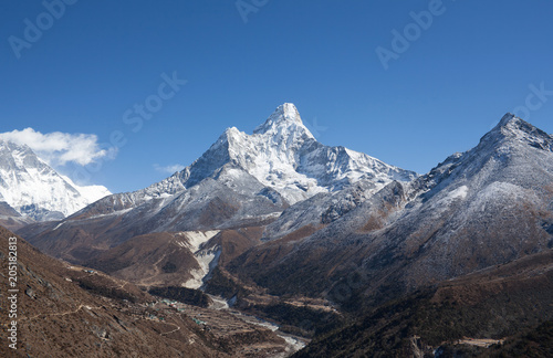 Ama Dablam Mount view from Sagarmatha National Park, Everest region, Nepal © Zzvet