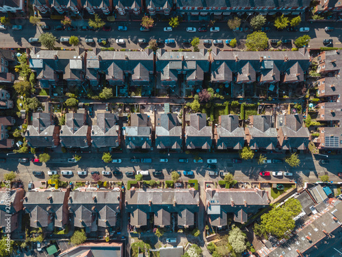 Wallpaper Mural Aerial Houses Residential British England Drone Above View Summer Blue Sky Estate Agent Torontodigital.ca