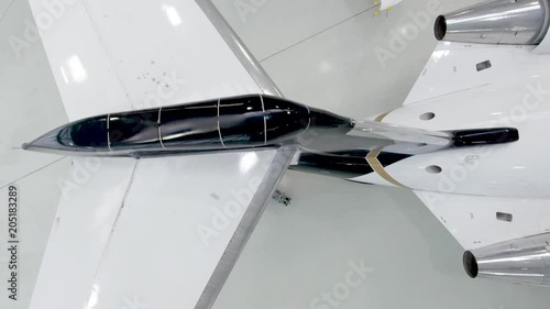 Business Privat Jet In A Aircraft Hangar 4k