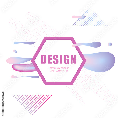 Vector fashion abstract figure background design.