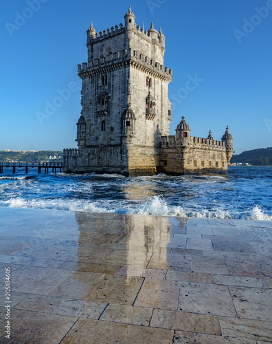 Belem tower and reflection